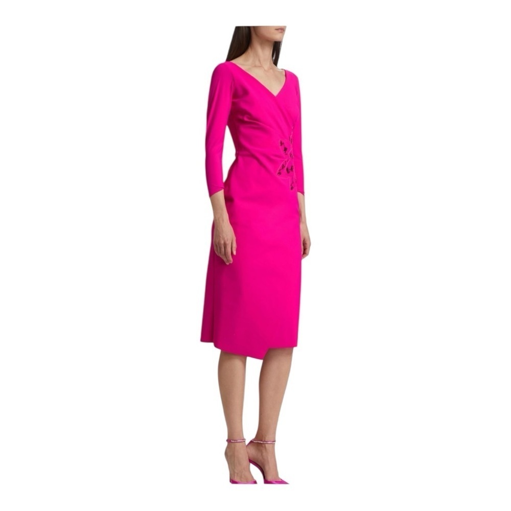 Chiara Boni La Petite Robe Pink Carera Sequin Midi Dress Size 18 - Picture 5 of 13